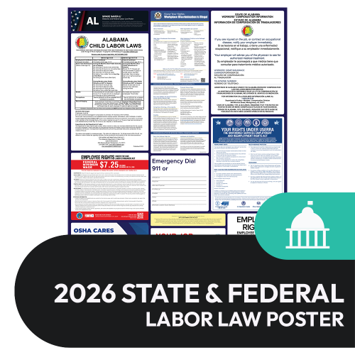 Alabama State and Federal Labor Law Poster