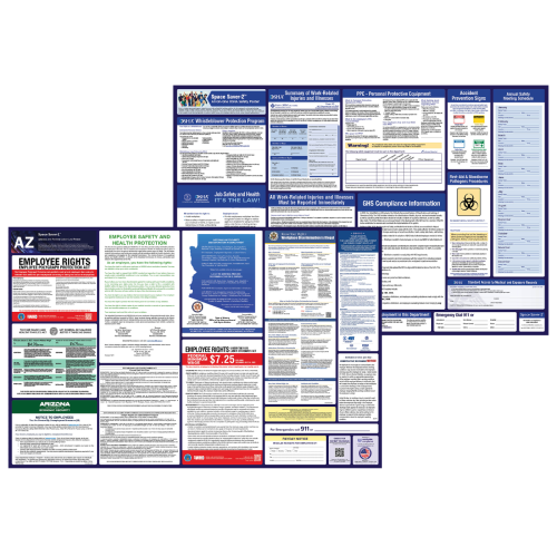arizona labor law and osha safety posters bundle