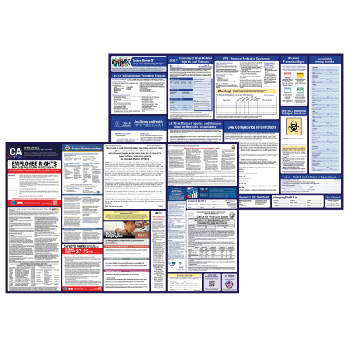 california labor law and osha safety posters bundle