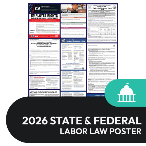 California State and Federal Labor Law Poster