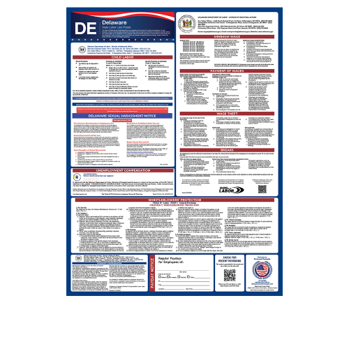 delaware state only labor law poster