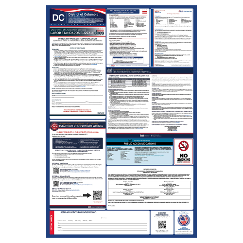 district of columbia state only labor law poster
