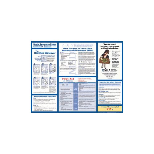 space saver 3 all on one foodservice safety poster