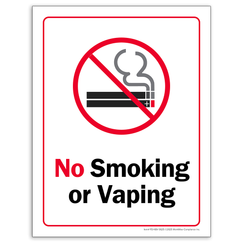 No Smoking or Vaping Poster