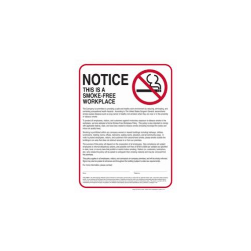 smoke free workplace policy notice