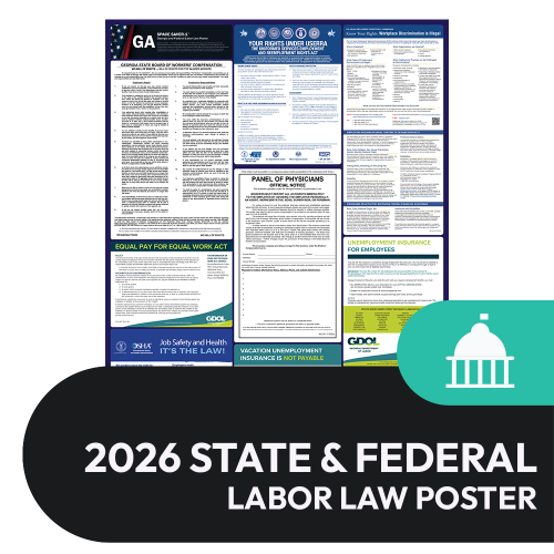 Georgia State and Federal Labor Law Poster