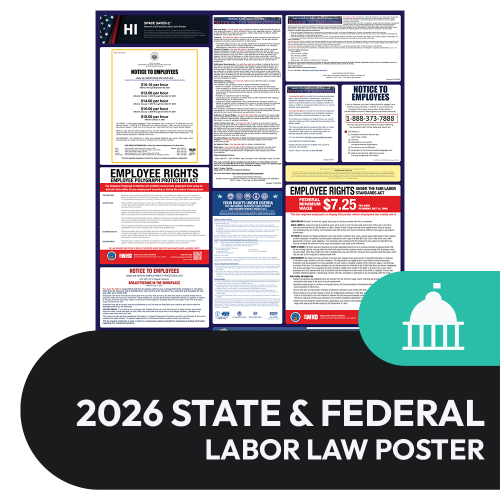 Hawaii State and Federal Labor Law Poster