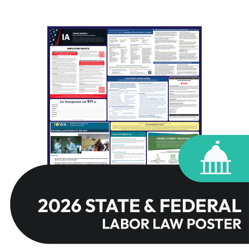 Iowa State and Federal Labor Law Poster