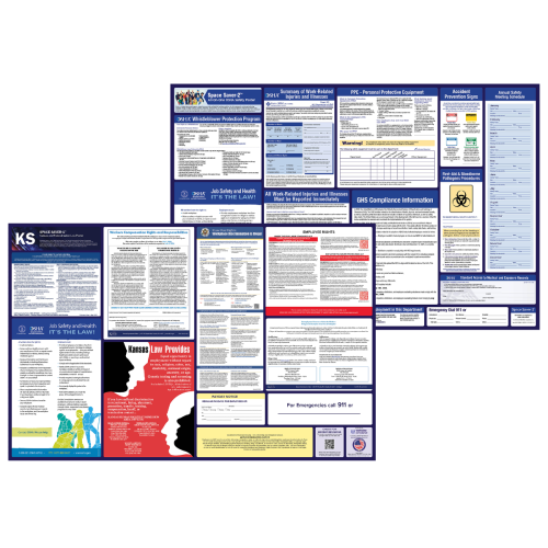 kansas labor law and osha safety posters bundle