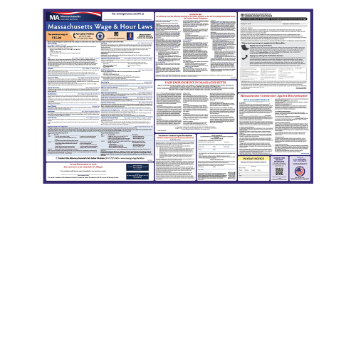 massachusetts state only labor law poster