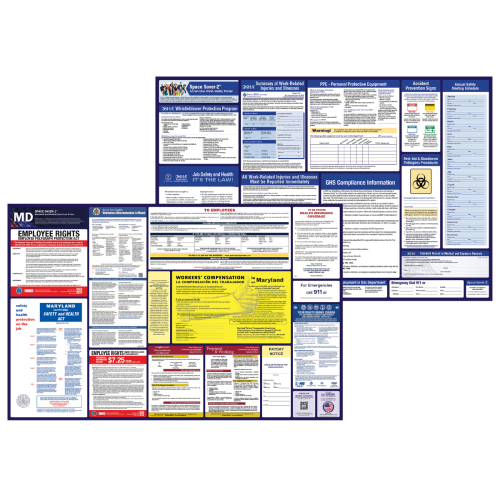 maryland labor law and osha safety posters bundle