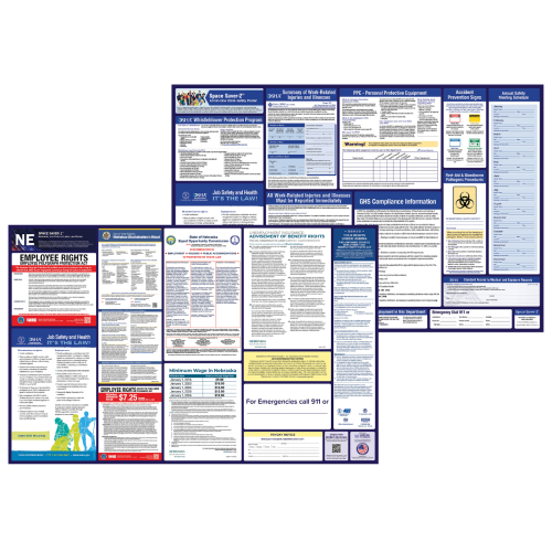 nebraska labor law and osha safety posters bundle