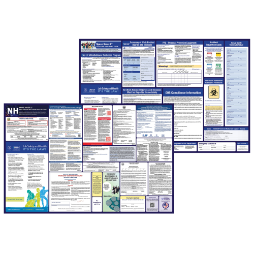 new hampshire labor law and osha safety posters bundle