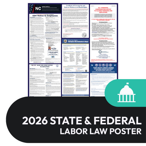 North Carolina State and Federal Labor Law Poster