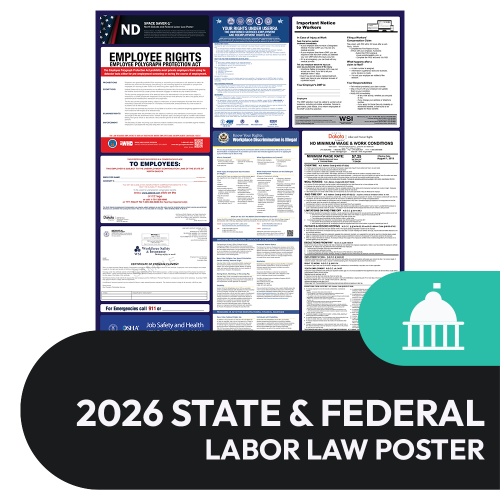North Dakota State and Federal Labor Law Poster