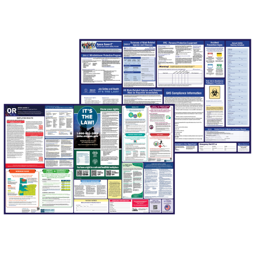 oregon labor law and osha safety posters bundle