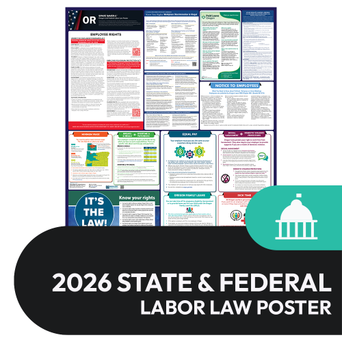 Oregon State and Federal Labor Law Poster