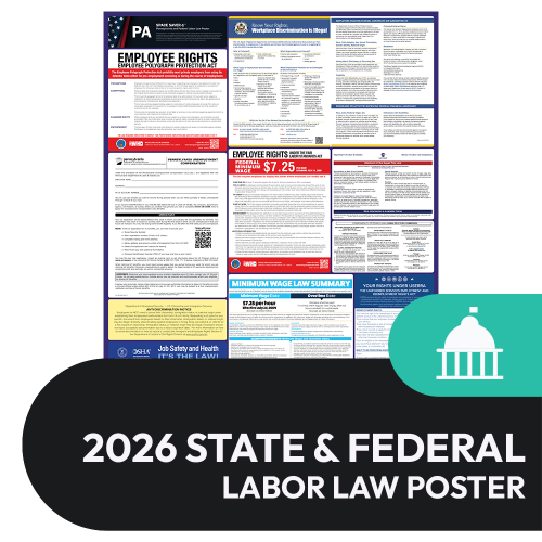 Pennsylvania State and Federal Labor Law Poster