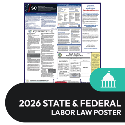 South Carolina State and Federal Labor Law Poster