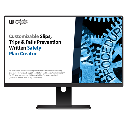 WorkWise Compliance Slips, Trips, and Falls Prevention Plan Template