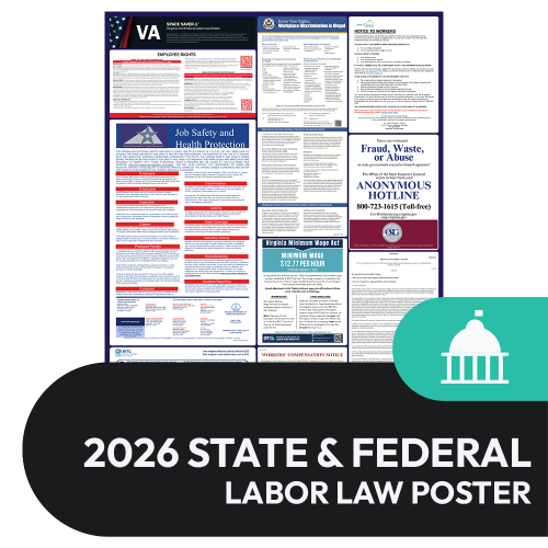 Virginia State and Federal Labor Law Poster