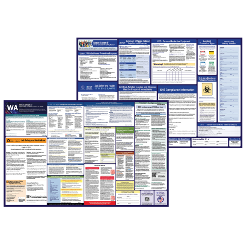 washington labor law and osha safety posters bundle