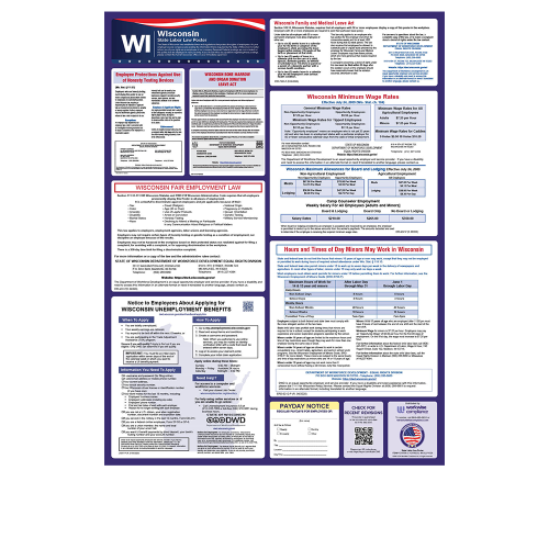 wisconsin state only labor law poster