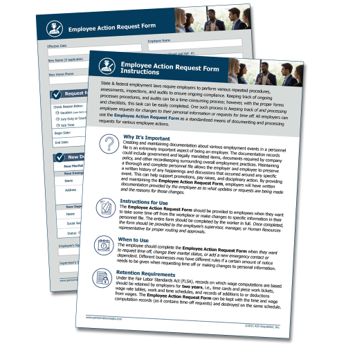 Employee Action Request Form – WorkWise Compliance