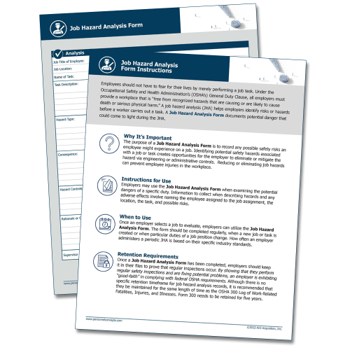 Job Hazard Analysis Form – WorkWise Compliance