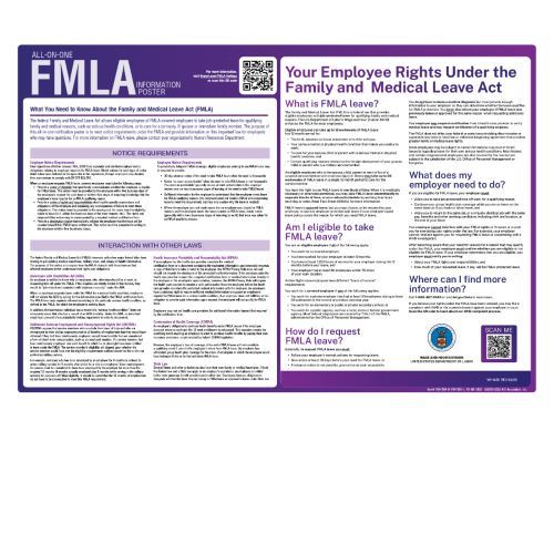 all on one fmla information poster