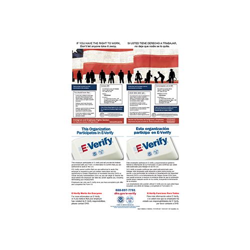 WorkWise Compliance E-Verify and Right to Work Notice Poster