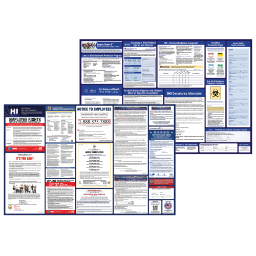 hawaii labor law and osha safety posters bundle