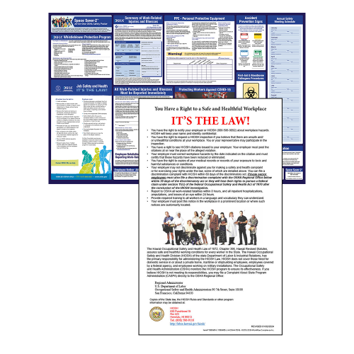 Hawaii OSHA Safety Poster for Employee Protection – WorkWise Compliance