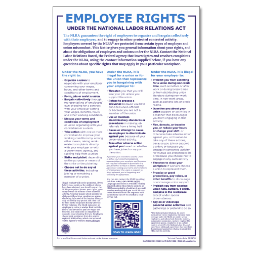 NLRA Employee Rights Poster – WorkWise Compliance