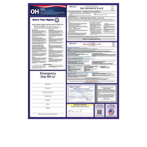 2026 Ohio State-Only Labor Law Poster – Don't Risk Fines