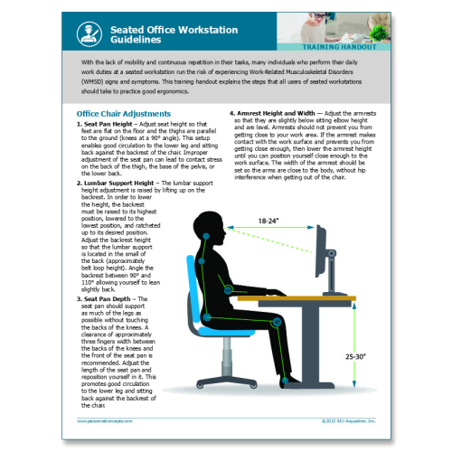 Seated Office Workstation Ergonomic Guidelines – WorkWise Compliance