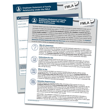 Employee Family Relationship Statement Form (FMLA) – WorkWise Compliance
