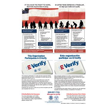 WorkWise Compliance E-Verify and Right to Work Notice Poster
