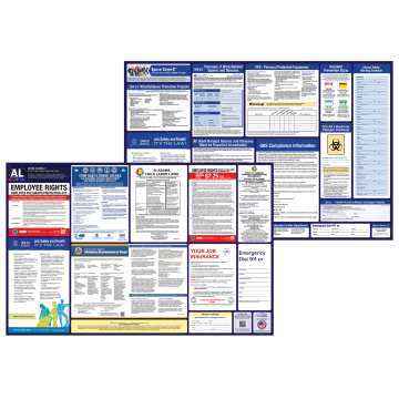 alabama labor law and osha safety poster bundle