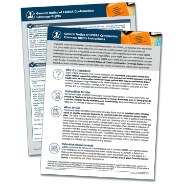 COBRA General Notice Form Template – WorkWise Compliance