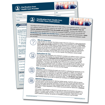 Clarification from Health Care Provider Form – WorkWise Compliance