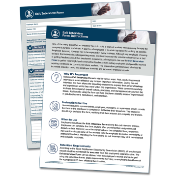 WorkWise Compliance Employee Exit Interview Form