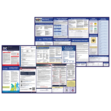 district of columbia labor law and osha safety posters bundle