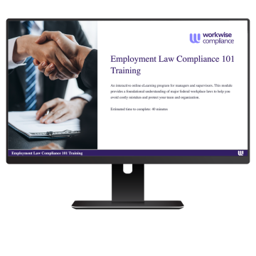 Employment Law Compliance 101 training