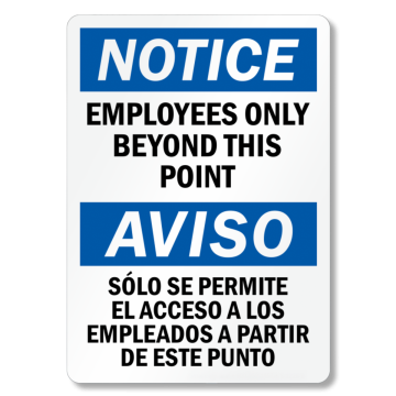 Employees Only – Beyond This Point Sign – WorkWise Compliance