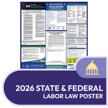 Georgia State and Federal Labor Law Poster