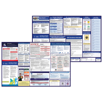 illinois labor law and osha safety posters bundle