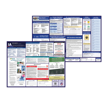 iowa labor law and osha safety posters bundle