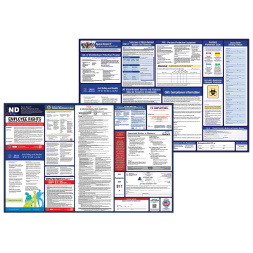 north dakota labor law and osha safety posters bundle