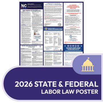 North Carolina State and Federal Labor Law Poster
